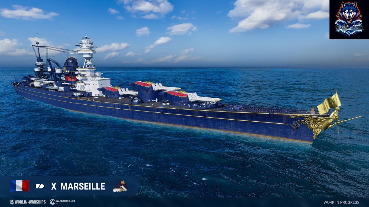 World of Warships Blitz Marseille Leg Mod Gameplay after 8.3 Update