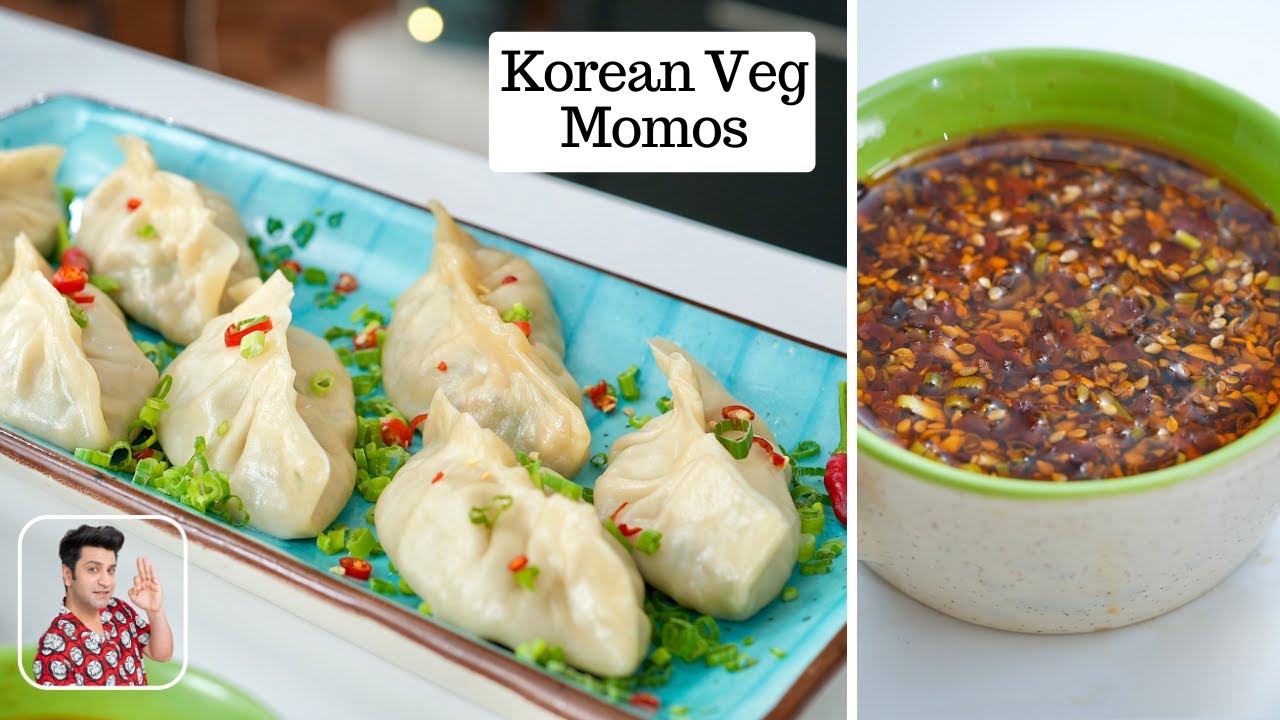 Korean Veg Momos Recipe | Spicy Chilli Garlic Dipping Sauce | Korean Mandu Recipe | Chef Kunal Kapur