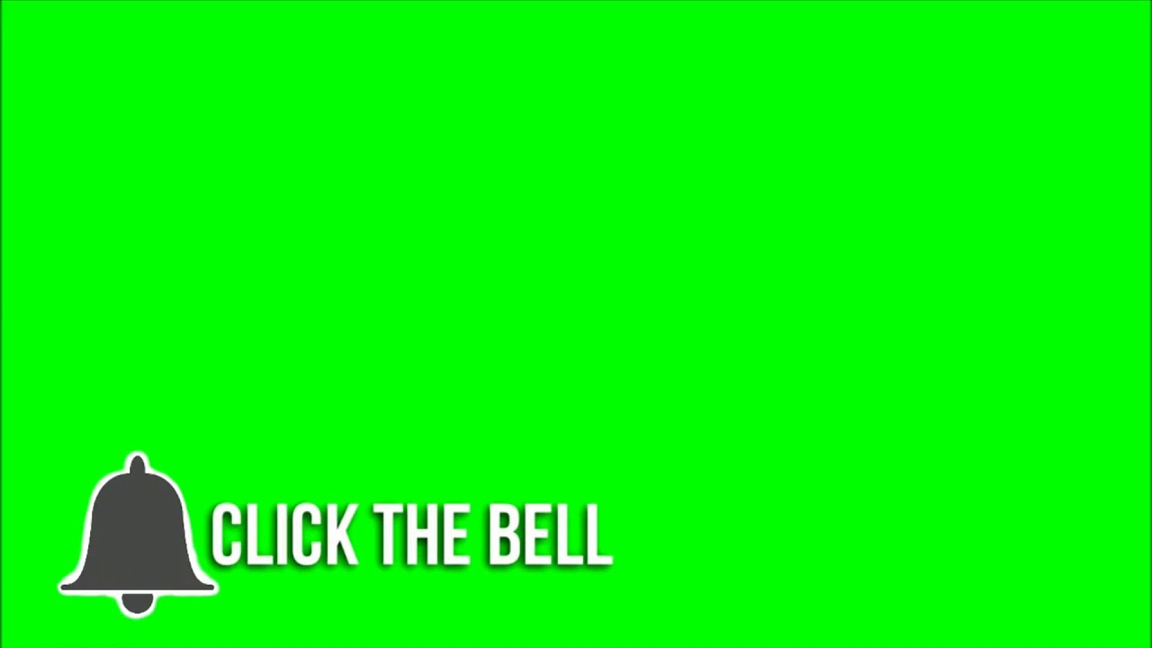 Green Screen Click The Bell Icon - No Copyright