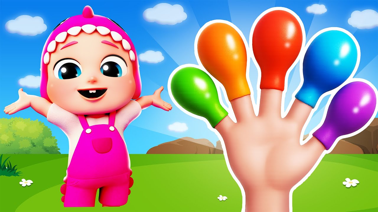 Finger Familie 🎨 Das Baby lernt die Farben mit Farbspray! |Bubbleee Kinderlieder: Singen, Tanzen