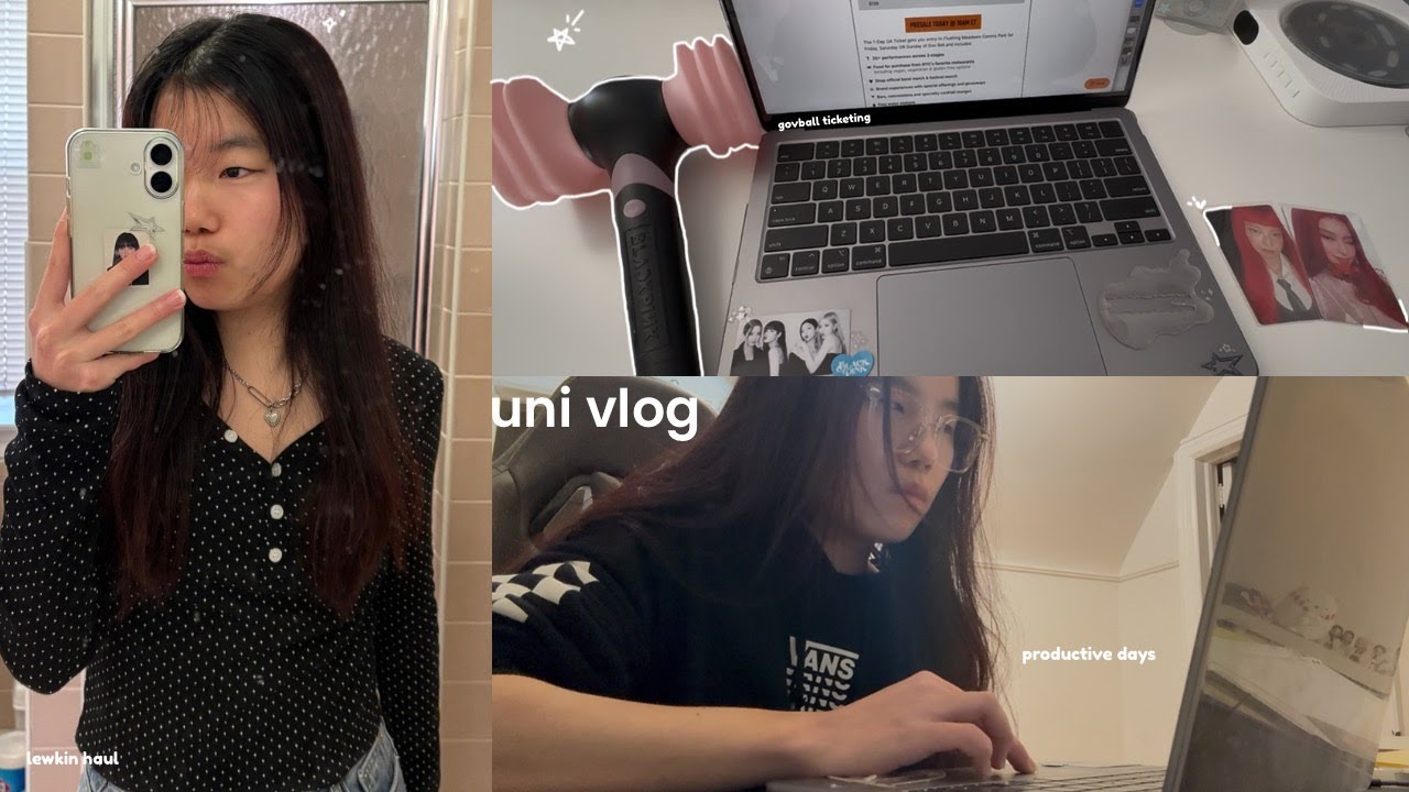 productive days during winter break❄️ : daily uni life in nyc, govball ticketing, lewkin haul