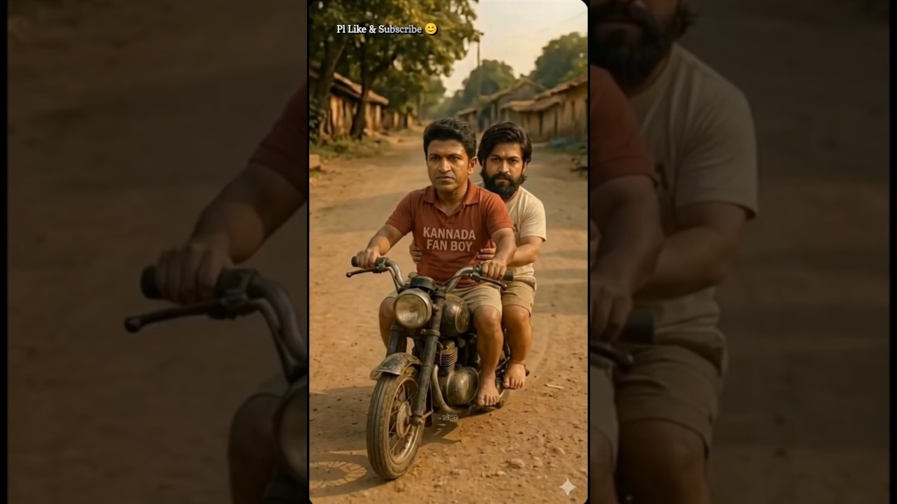 The Ultimate Comeback: Yash & Puneeth Rajkumar! 🏍️🔥 #kannada #appu #punitrajkumar #kfi shorts #yash