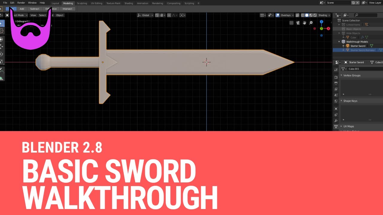 Creating a Basic Sword [Blender 2.8]