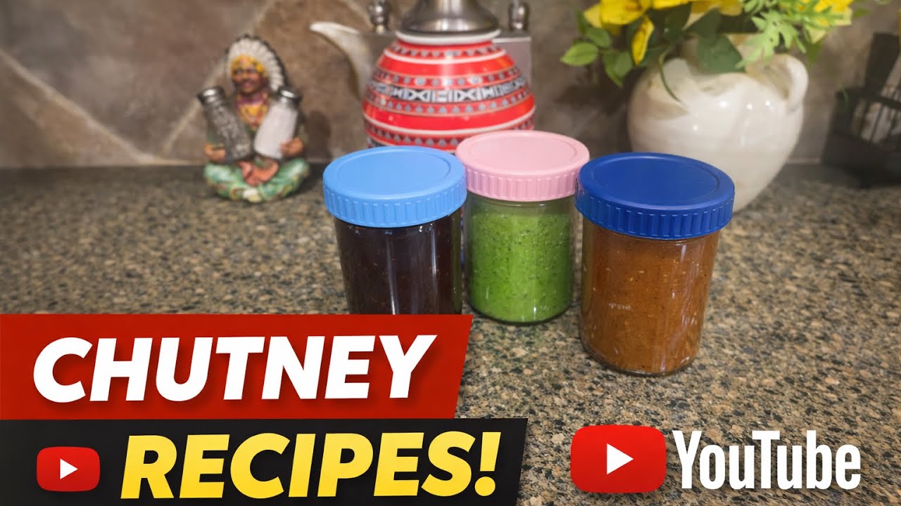 3 Easy & Delicious Chutney Recipes | Green Chutney, Tamarind & cranberry ￼Chutney🍒