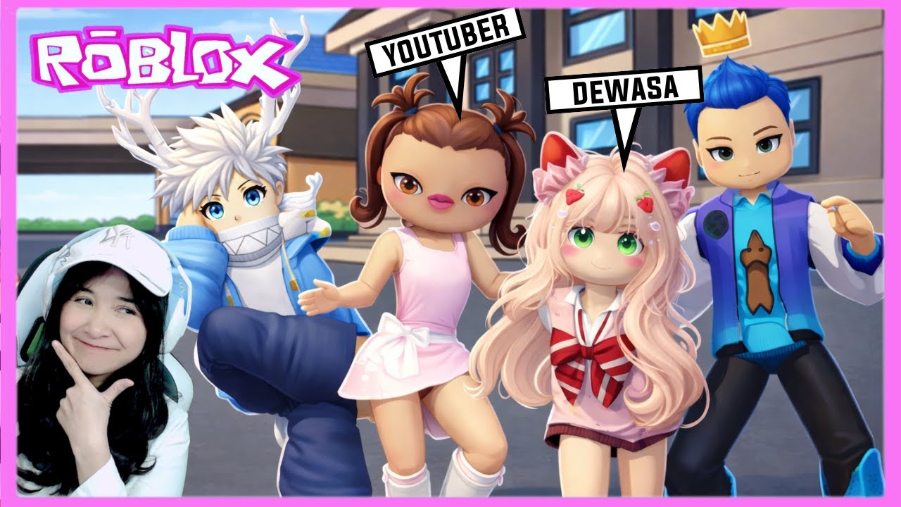24 Jam Cosplay Jadi YOUTUBER Versi DEWASA (ROBLOX) @bangboygamingYT