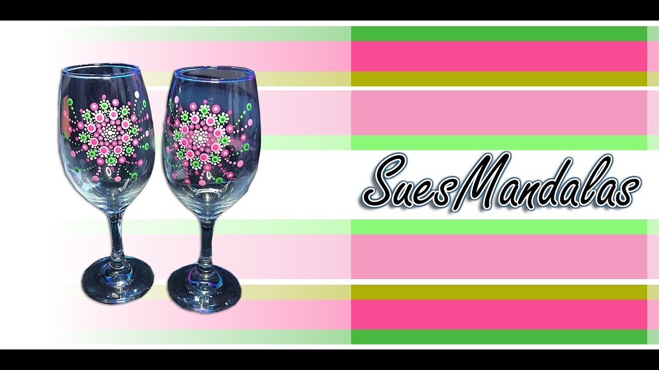 How to Paint Dot Mandalas - Wine Glasses - 172