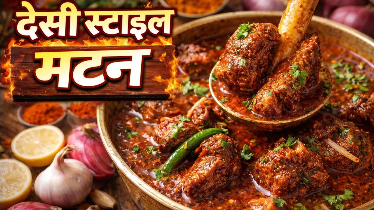 गाँव की रसोई जैसा देसी मटन | मसालेदार और लाजवाब स्वाद 🍗🔥#DesiMutton🔥🤤🫠