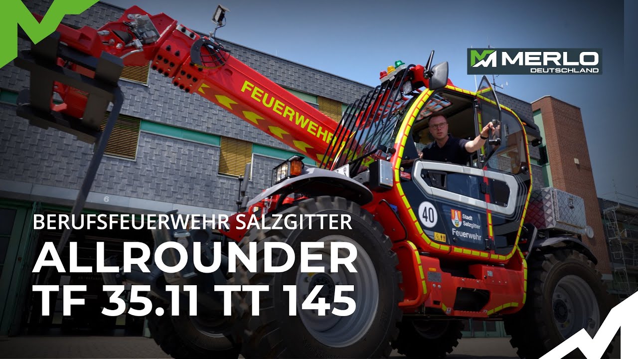 Neu: Allrounder der Berufsfeuerwehr Salzgitter, 145 PS Teleskoplader Merlo TF 35.11 im Einsatzcheck