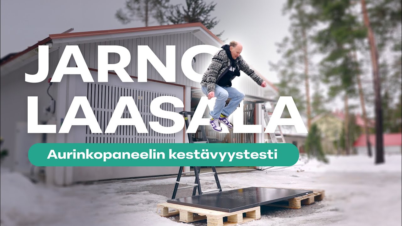 Jarno Laasala testaa, mit&auml; aurinkopaneelit kest&auml;v&auml;t! Aurinkopaneelin kest&auml;vyystesti Jarnon tyyliin.