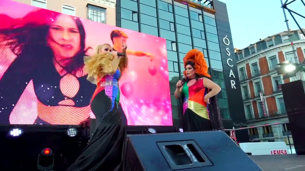 Nacha la Macha y La Húngara directo Orgullo 2022 Madrid “Homofobia”