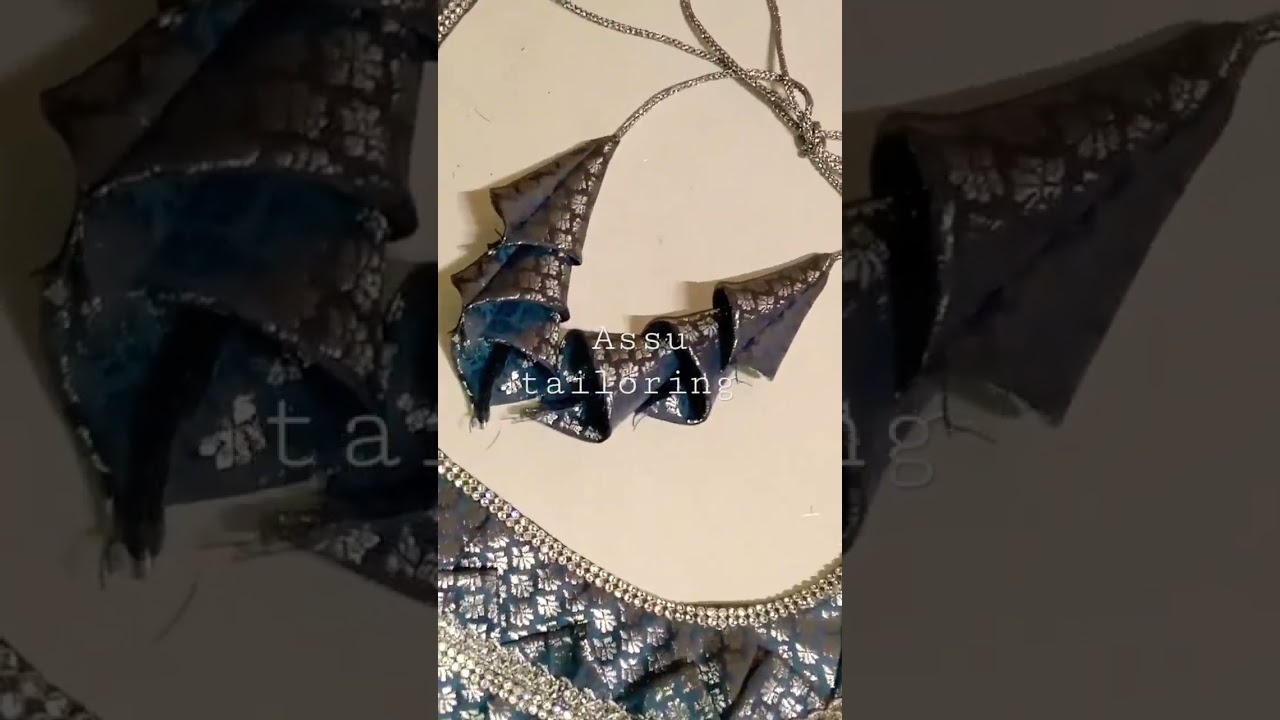 50 inch blouse stitching neck design silver jari blouse