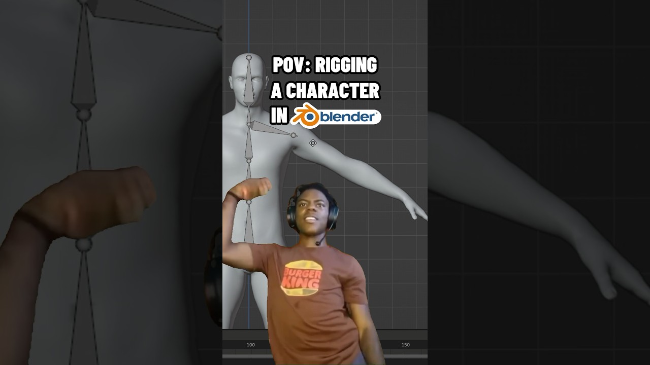 Rigging in blender be like.. #blender #3d