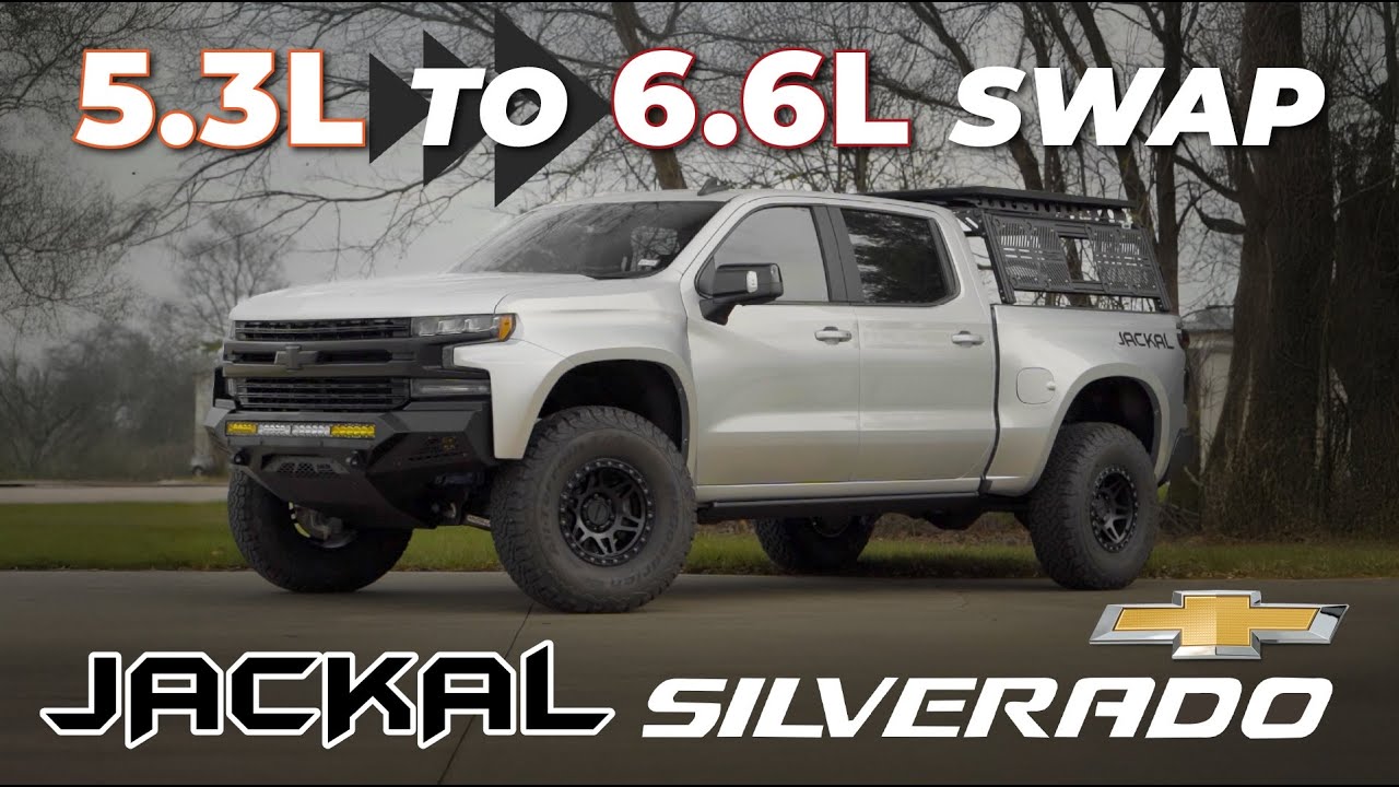 Chevrolet Silverado Jackal с заменой двигателя с 5.3L L84 на 6.6L L8T! — Больше мощности и надежн...