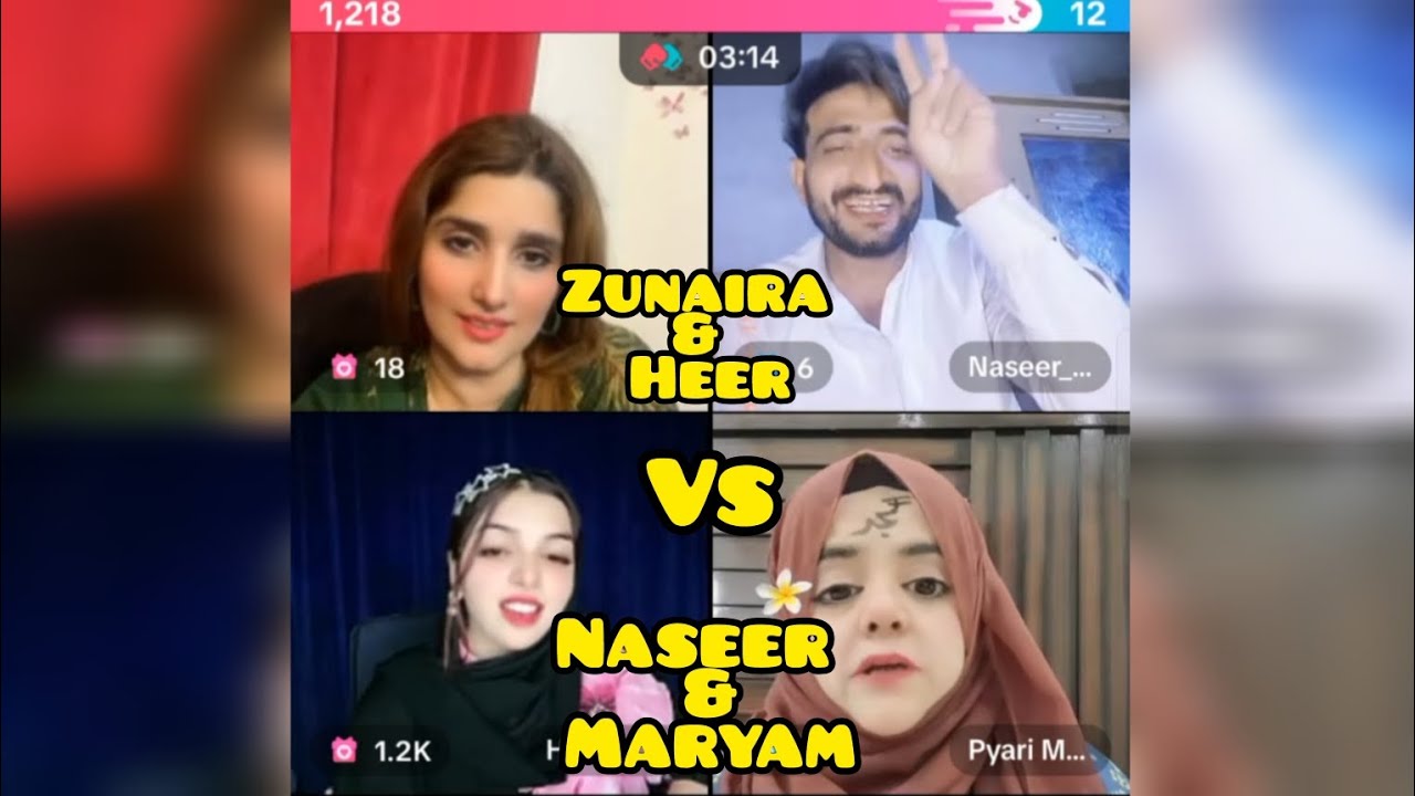 Zunaira & Heer | Vs | Naseer Baloch & Pyari Maryam | #totalgaminghub #tiktoklive #funny #tiktok