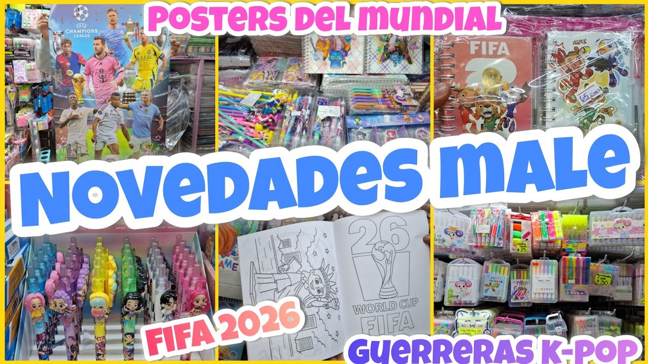 LO NUEVO DE NOVEDADES MALE/PELOTA METEORO CON LUZ/ POSTE Y STICKERS DEL MUNDIAL/SLIME DE LAS GUERRAS