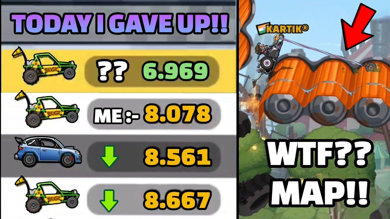 TODAY I GAVE UP!! 💔 FRUSTRATED MAP IN COMMUNITY SHOWCASE - Hill Climb Racing 2