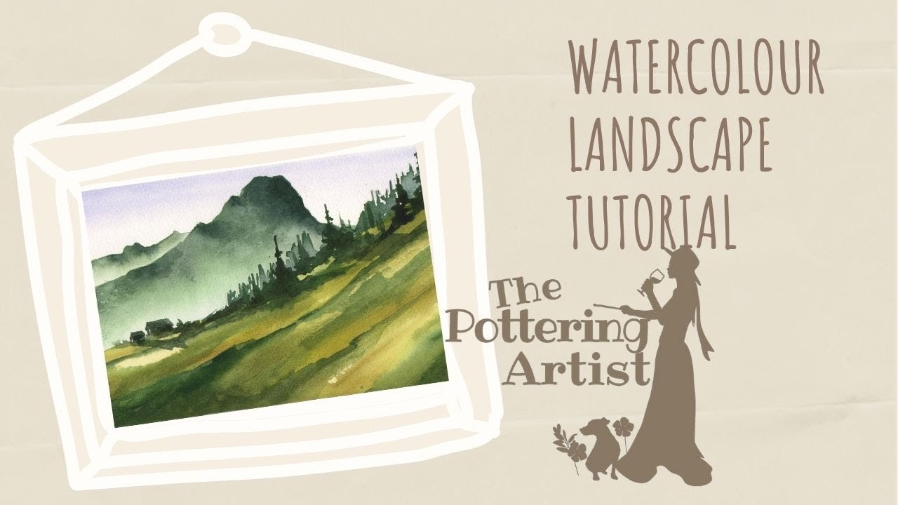 Simple Watercolor Landscape Painting for Beginners - Step by Step Watercolor Tutorial