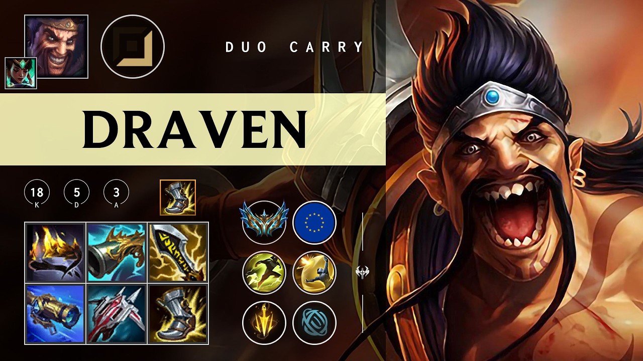 Draven ADC vs Caitlyn - EUW Challenger Patch 26.07