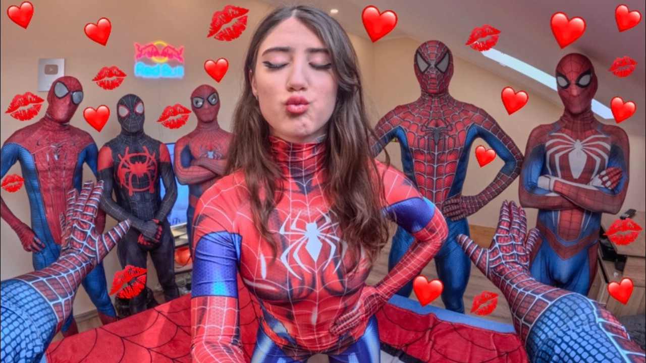 CRAZY NEIGHBOR GIRL WILL NOT LEAVE TEAM SPIDER-MAN ALONE (Love Parkour POV)