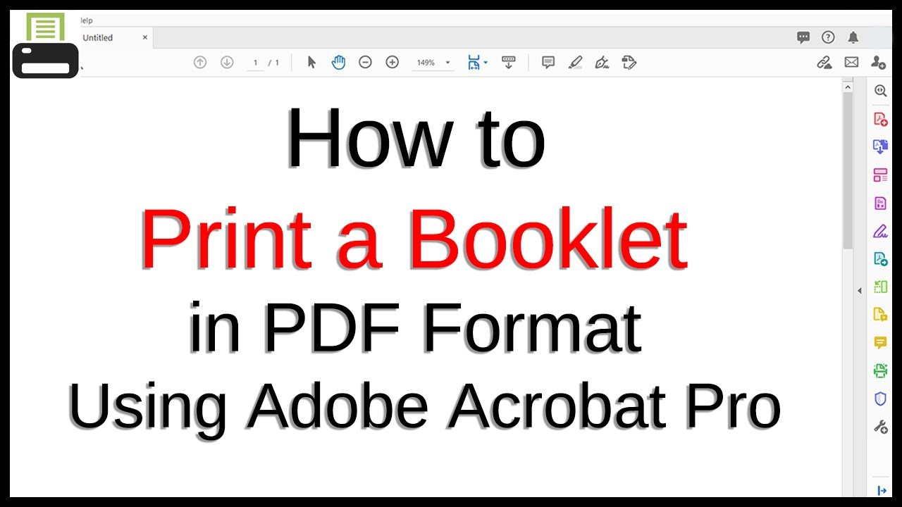 How to Print a Booklet in PDF Format Using Adobe Acrobat Pro