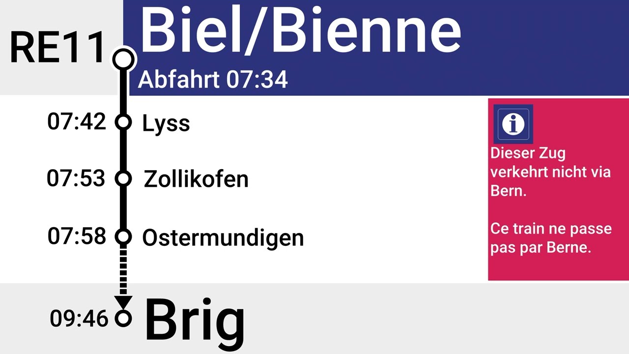 BLS Ansagen » RE11 Biel/Bienne — Brig | SLBahnen