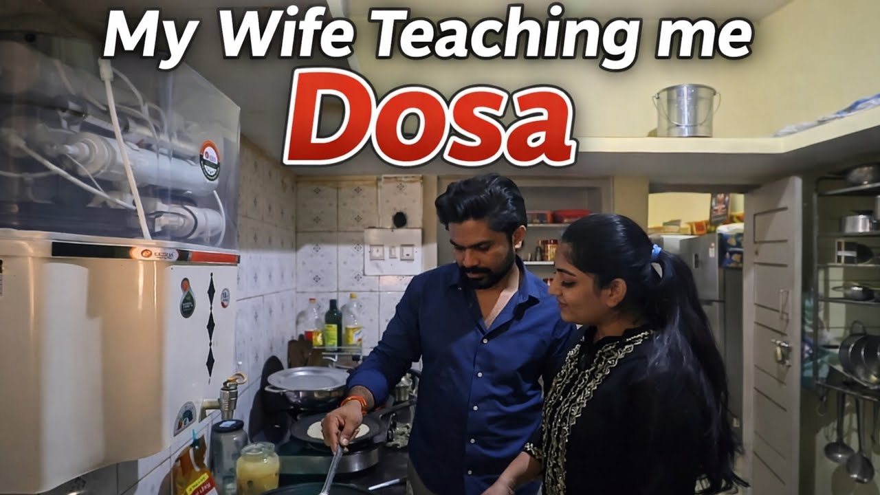 Wife Teaching Me Wheat Dosa | Office to BBQ Vlog