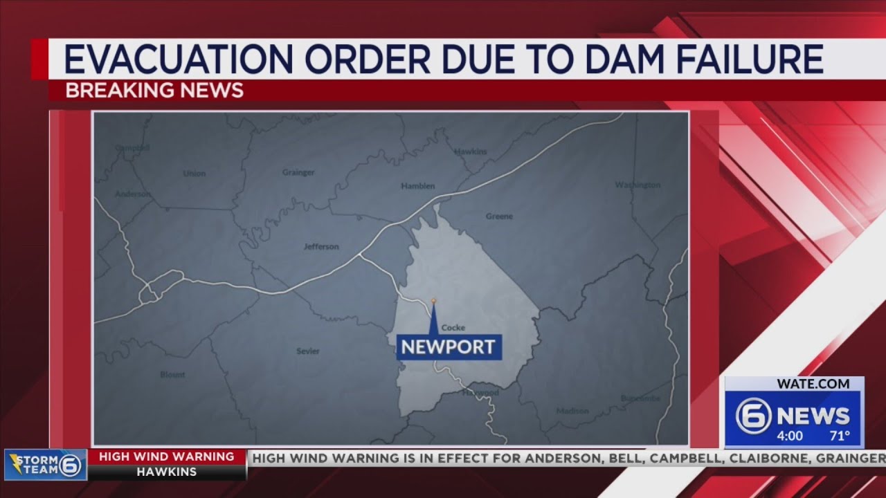 Downtown Newport ordered to evacuate after Waterville Dam fails