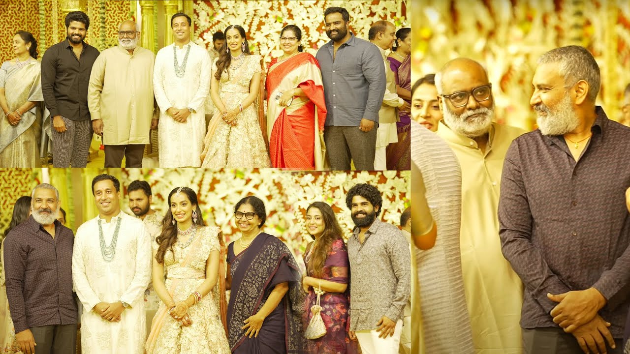 SS Rajamouli & MM Keeravani Family Exclusive Visuals At Producer KL Narayana Daughter Marriage | TOT