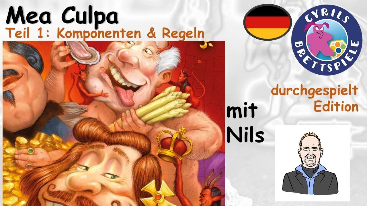 Cyrils Brettspiele - Mea Culpa Brettspiel (S137E01) - Komponenten & Regeln