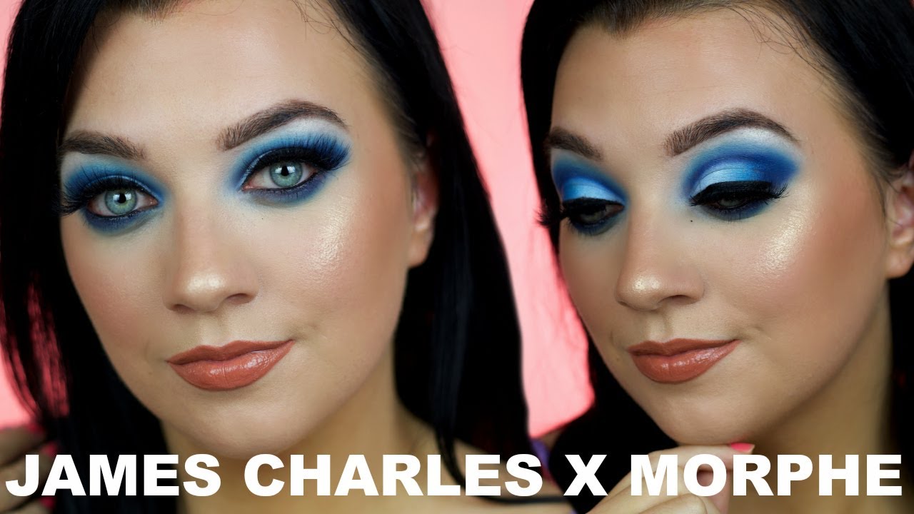 JAMES CHARLES X MORPHE ARTISTRY PALETTE TUTORIAL - BLUE CUT CREASE