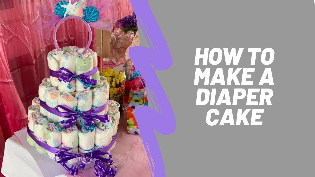 Gender Neutral Diaper Cake (Detailed video)||DIY