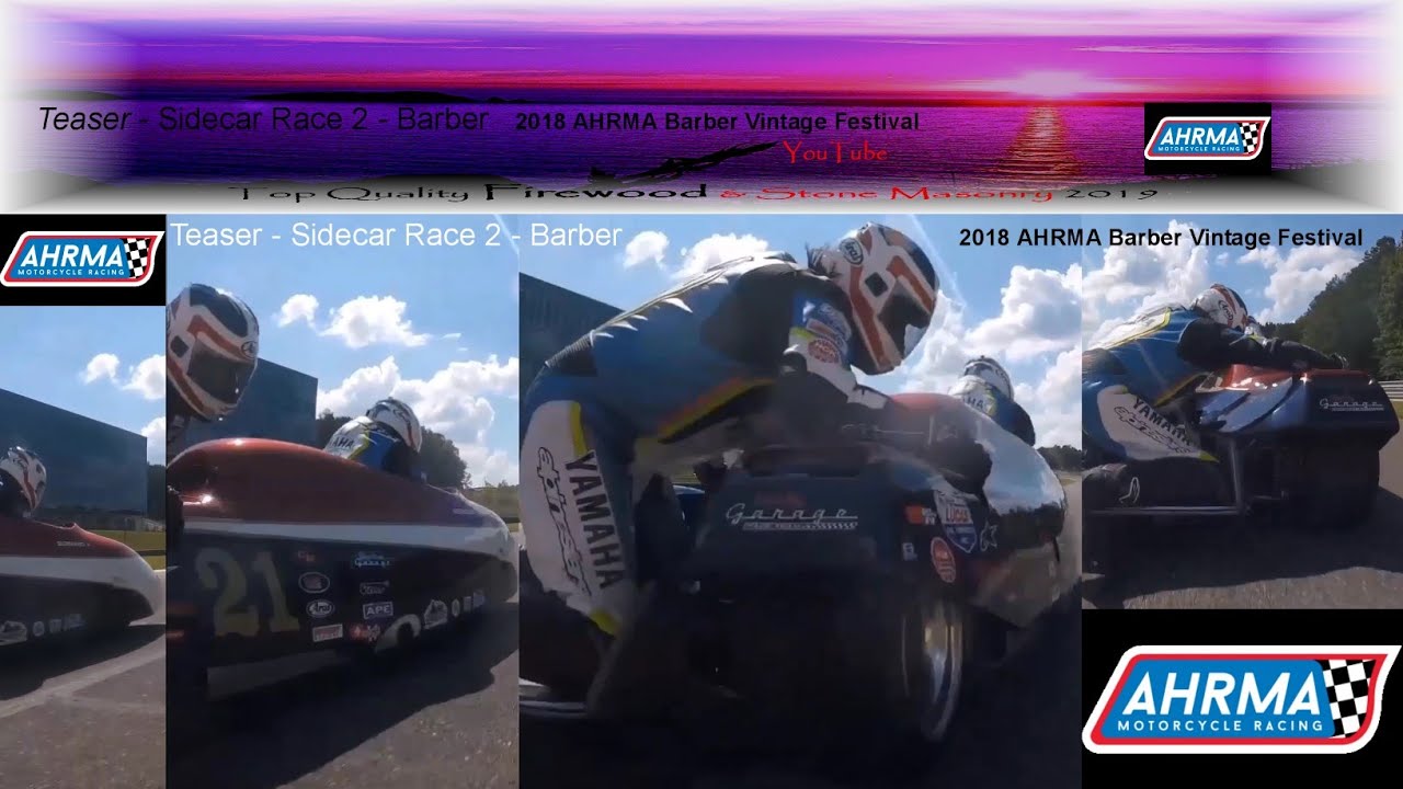 AHRMA teaser_Sidecar Race 2_Barber Motorsports Park_2018 Barber Vintage Festival_Essaff Racing