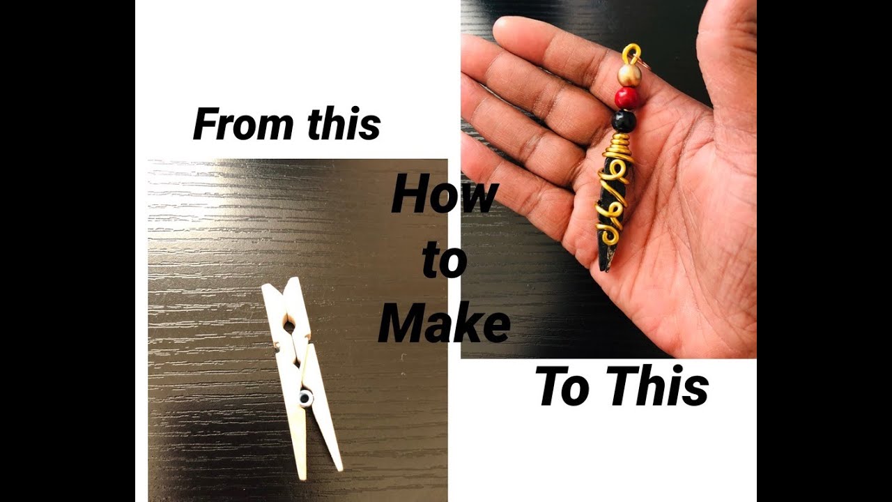 How to make earrings using clothes pins