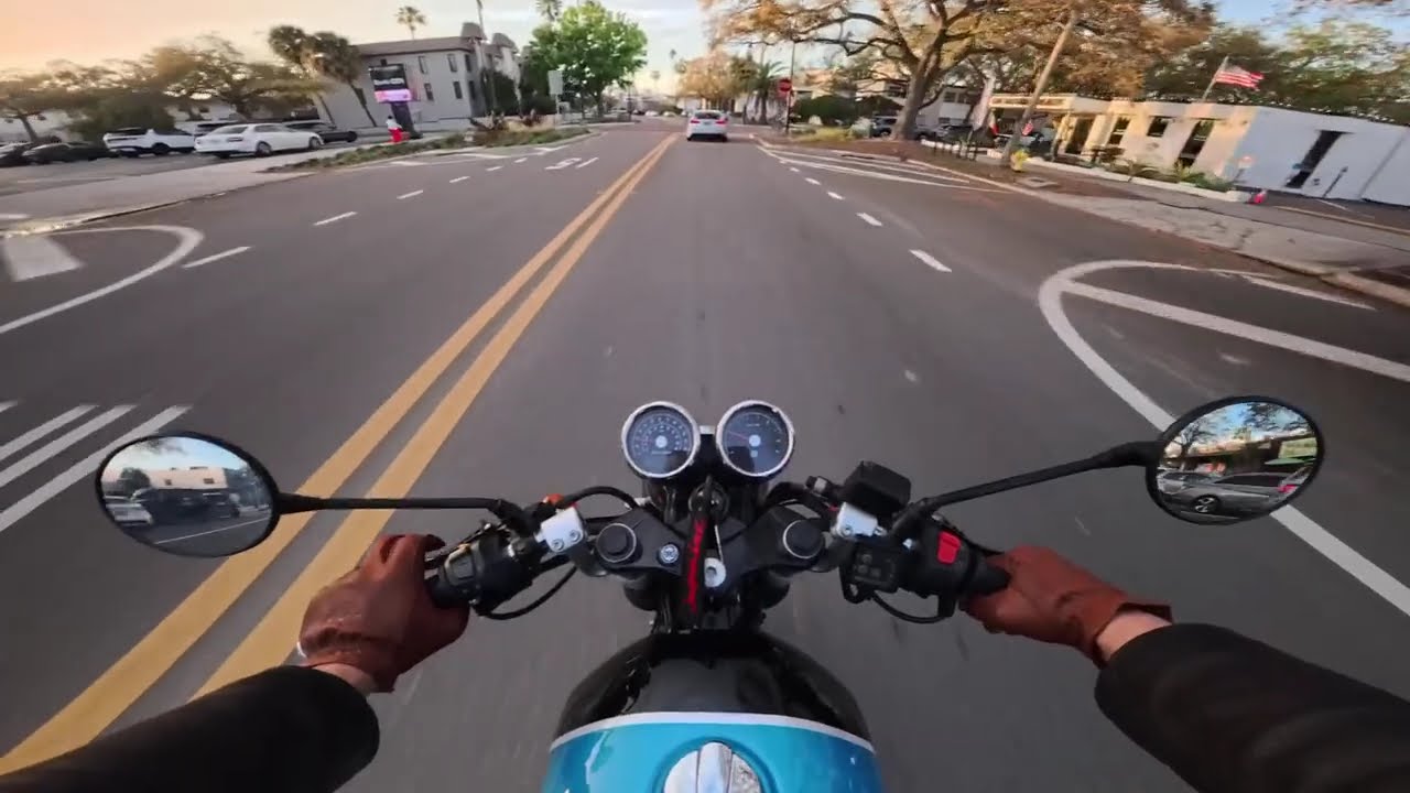 Royal Enfield Continental GT 650 Sunset Ride 4K (Raw Sound)