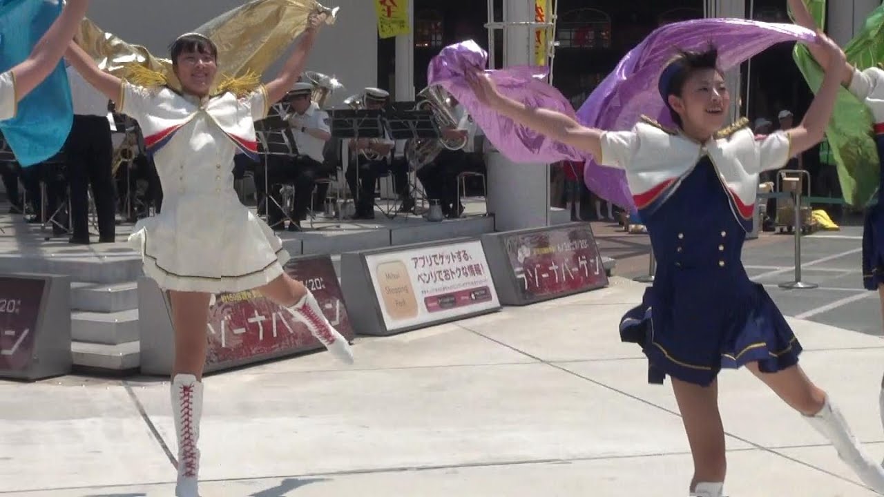 神奈川県警音楽隊・カラーガード隊　2015　CG演技　ラゾーナ川崎プラザ
