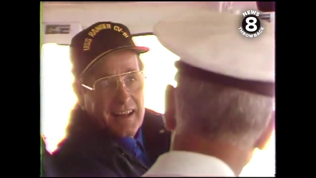 News 8 Throwback 1983: Vice President George H.W. Bush tours the USS Ranger in San Diego