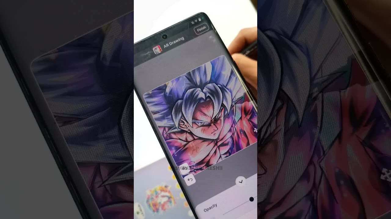 How to Draw Goku MUI Easily 😁😁 The Name of The App is AR Drawing