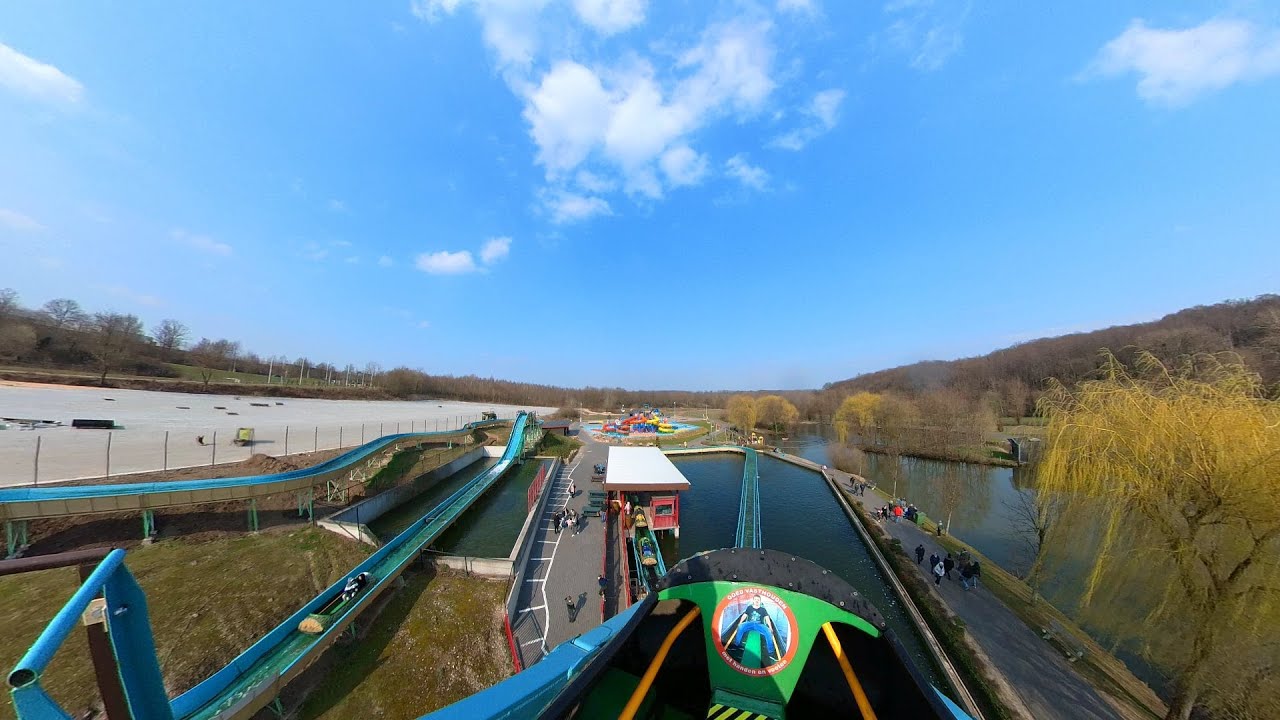 Onride (POV) Boomstambaan (Wildwaterbaan Log Flume) - Onride - Mondo Verde Landgraaf 4K