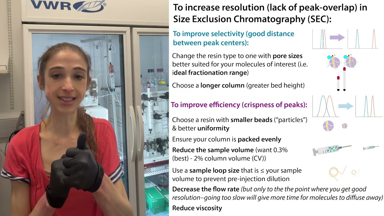 Tips for improving your resolution in SEC (Size Exclusion Chromatography)(aka gel filtration)