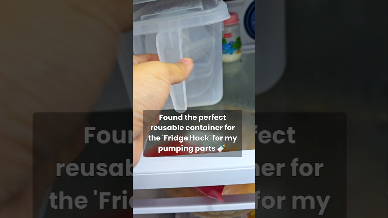 Fridge hack made easy & affordable #pumping #breastfeeding #pumpinghack