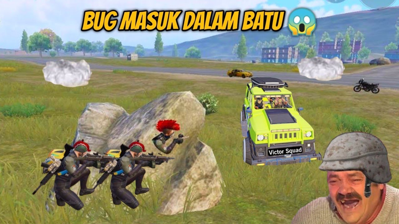 PUBG LUCU INDONESIA😈 BUG PUBG MASUK BATU BIKIN MUSUH KESAL🤣🤣