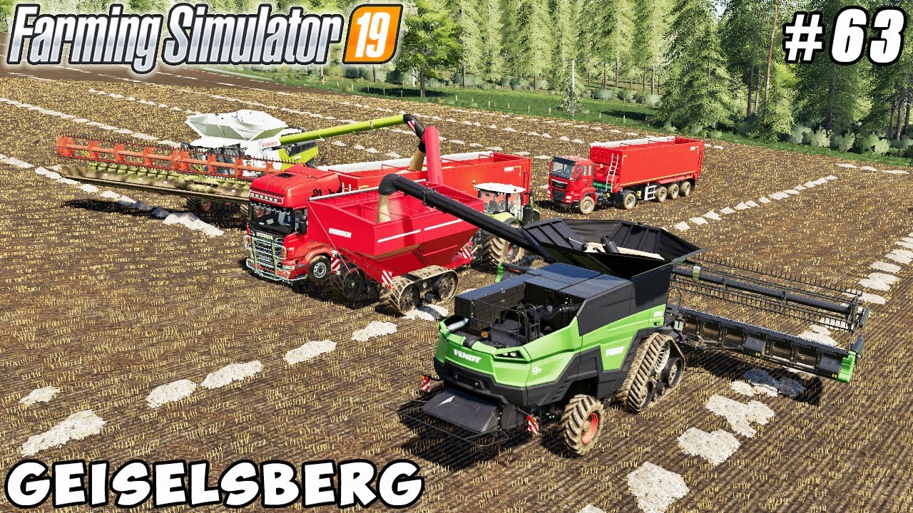 Harvesting canola and soybean | Geiselsberg | Farming simulator 19 | Timelapse #63