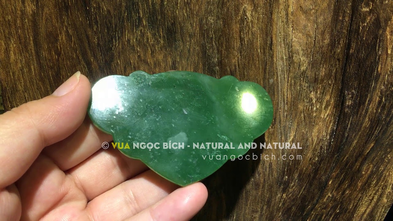 Kh&aacute;nh Ngọc / 磬 玉 - Mặt Kh&aacute;nh bằng Ngọc B&iacute;ch Nephrite Jade (2042) - Vua Ngọc B&iacute;ch