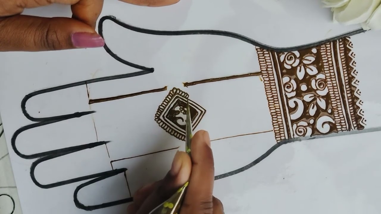 Designer Mehendi || Simple & Easy Mehendi designs || elegant design || #mehndi #heena #artsupport 