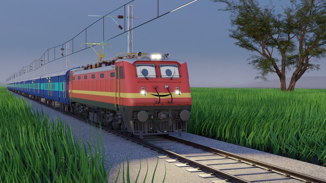 WAP-4 speeding through lushy greenery A Journey Through Imagination INDIAN RAILWAY #train