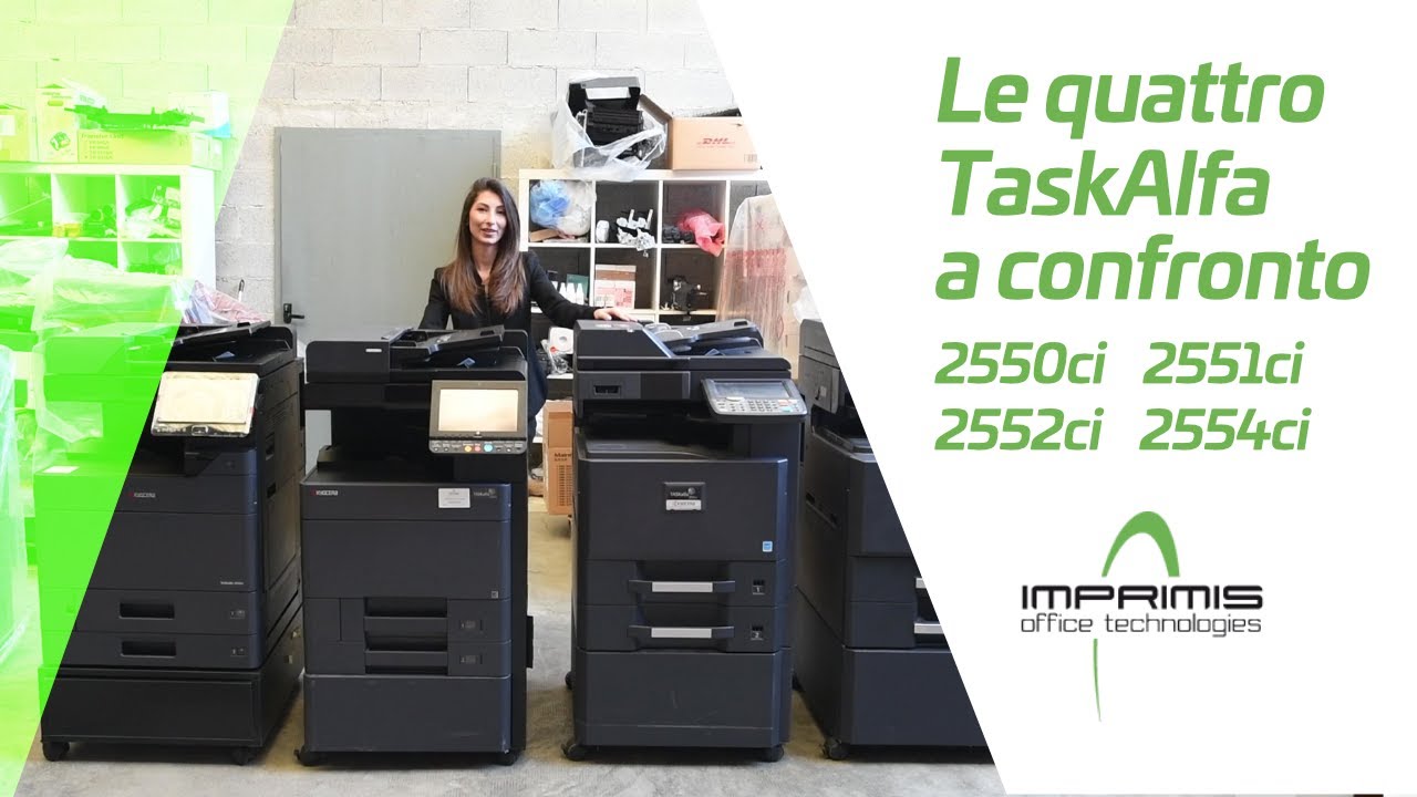 Le TASKalfa 25 pag a confronto: 2550ci, 2551ci, 2552ci e 2554ci