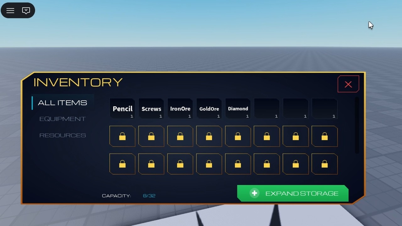 Non - Drag And  Drop Inventory