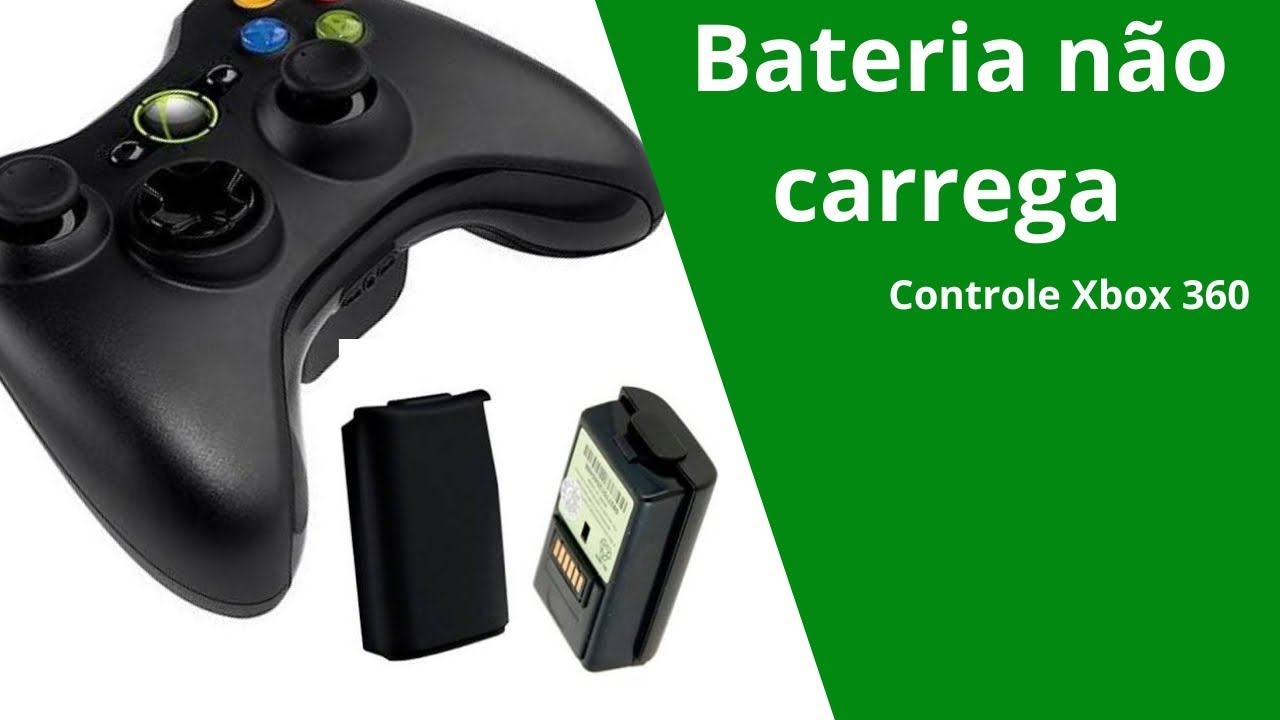 bateria não carrega, controle Xbox 360.