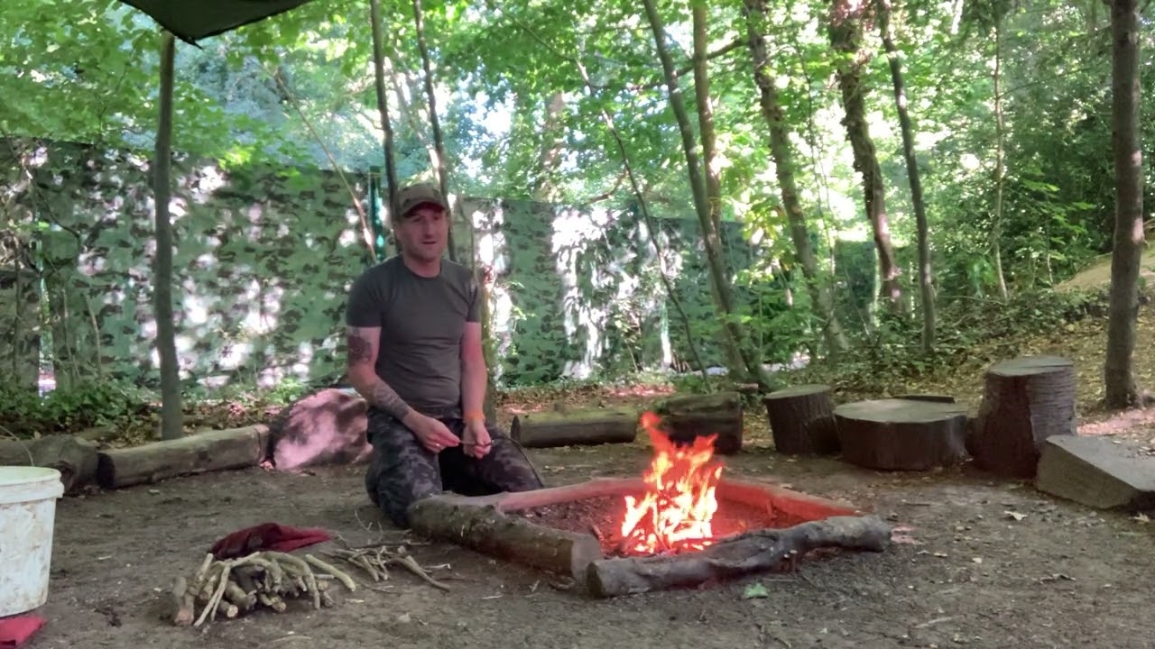 Forest School Level 3 , Fire lighting and Management for 10 mins.