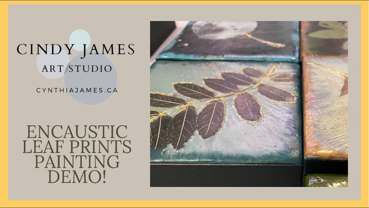 Encaustic Leaf Print Demo